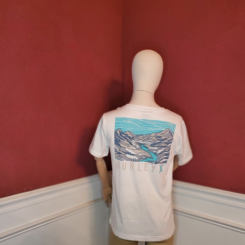 Hurley Boy's T-Shirt | Back Hit Only | Color: White | Size:Various | RRR Apperal